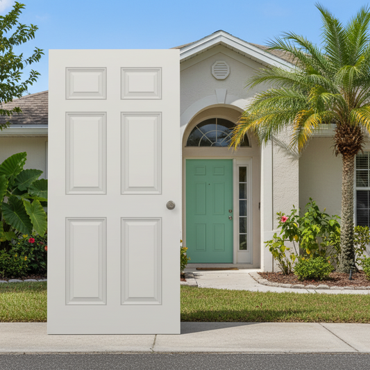 SLAB: Fiberglass Smooth 6-Panel Raised Colonial DRS60/DRS6170/DRS6080 (unfinished)