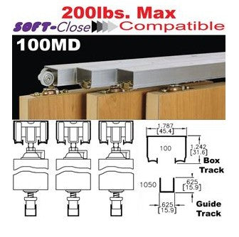 100MD Johnson Series (200 lb) 3-Track Multiple Sliding Door Hardware 100M1083