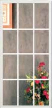 Door Glass Insert: Clear IG Glass External Grids Insert Non Impact