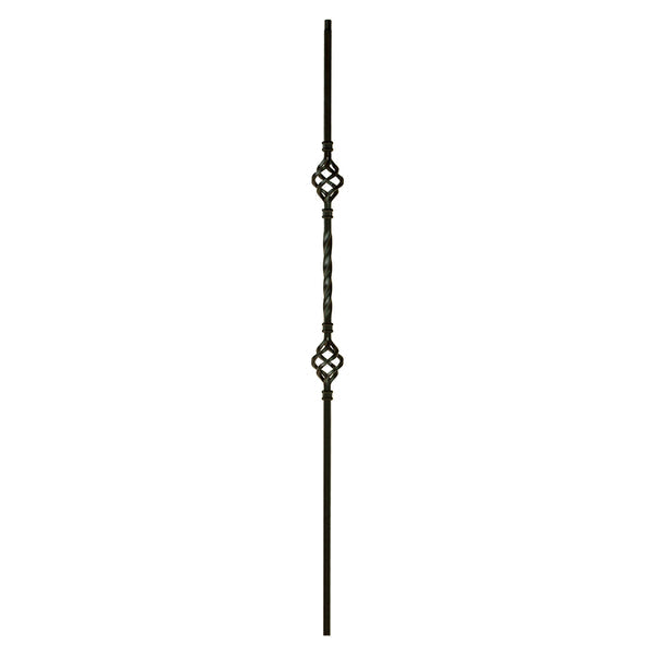 2BASK44 2553 Twist & Basket Series Baluster Double Basket 1/2" Sq.