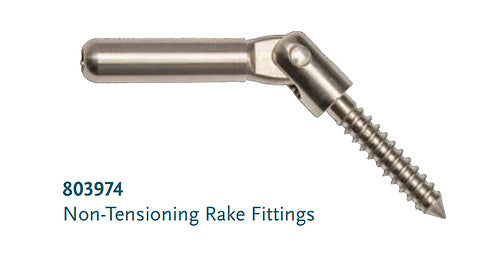 SL-RAKE-Non-Tensioning Swageless Rake Non-Tensioning for Wood *1/8" Cable w/ Type 316 Stainless Steel