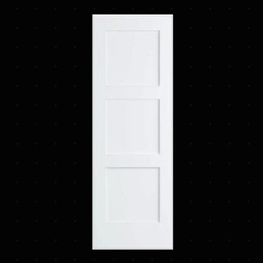 Primed MDF 3-Panel Equal True Shaker Primed