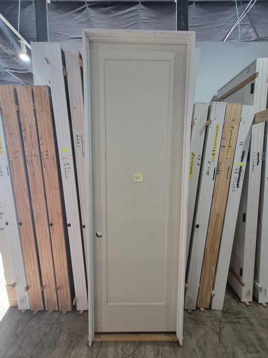 CLEARANCE - Interior Door 34 - Pre-hung Right Hand Swing 2/6(30")x8/0(96")x 1-3/8" Primed Molded Smooth 1-Panel Shaker Style Madison Solid Core