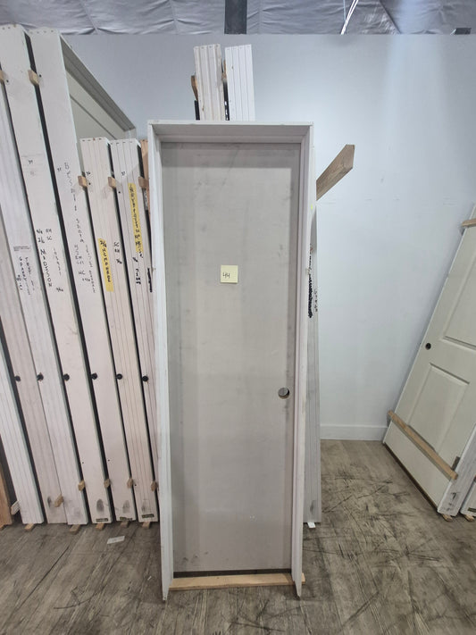 CLEARANCE - Interior Door 44 - Pre-hung Left Hand Swing 2/0(24")x6/8(80")x 1-3/8" Primed Smooth Flush Hardboard Solid Core