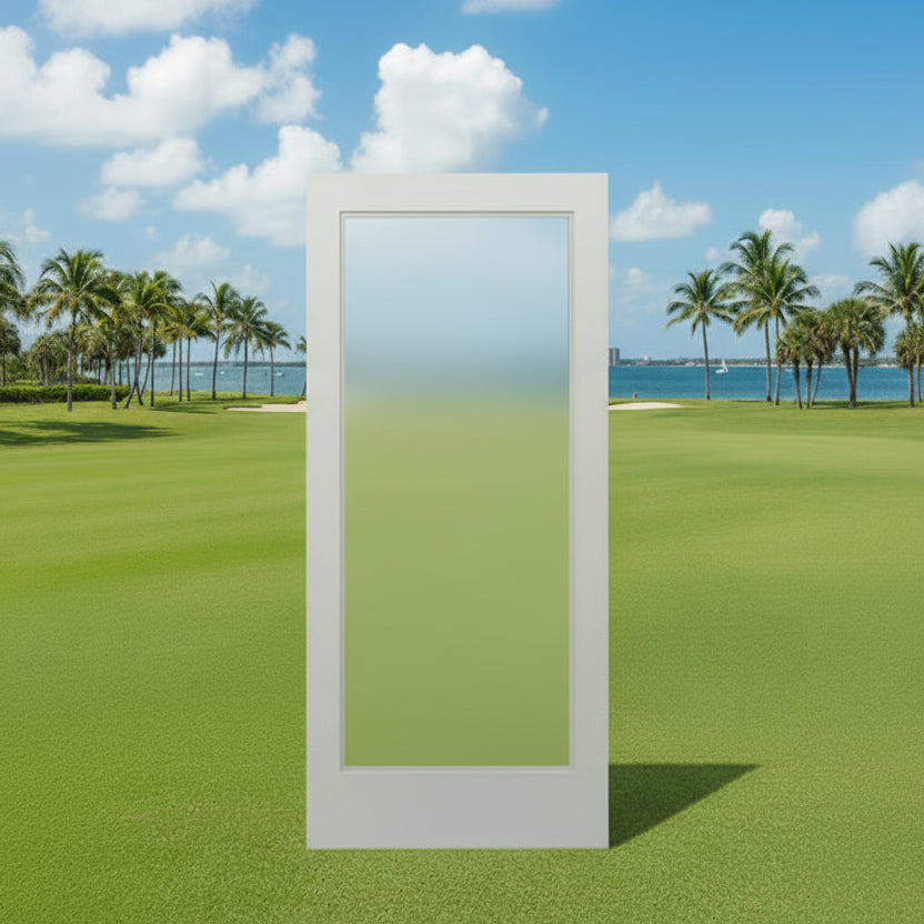 SLAB: Nova-90 Fiberglass Smooth Full-lite 1-lite direct glazed Translucent Low-E clear glass Non-Impact DRS1STSL/DRS1SL80 (unfinished)