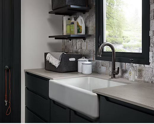 PROHS - Vanity Sink - KOHLER Whitehaven Cast Iron Apron Kitchen Sink