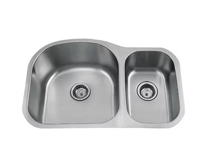 PROHS - Kitchen Sink -  PROHS 70/30 Double Bowl Stainless Steel Undermount Kitchen Sink