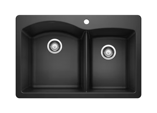 PROHS - Kitchen Sinks - Blanco Diamond 60-40 Double Bowl Granite Composite Kitchen Sink