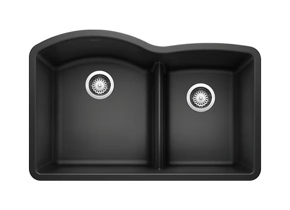 PROHS - Kitchen Sinks - Blanco Diamond Low Divide 60-40 Granite Composite Kitchen Sink