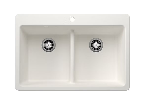 PROHS - Kitchen Sinks - Blanco Liven Equal Double Bowl Granite Composite Kitchen Sink