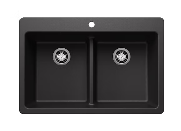 PROHS - Kitchen Sinks - Blanco Liven Equal Double Bowl Granite Composite Kitchen Sink