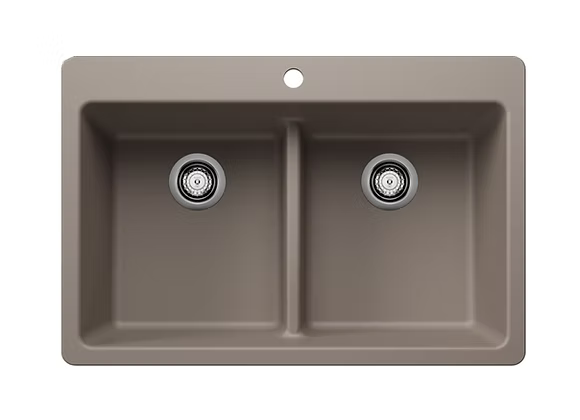 PROHS - Kitchen Sinks - Blanco Liven Equal Double Bowl Granite Composite Kitchen Sink