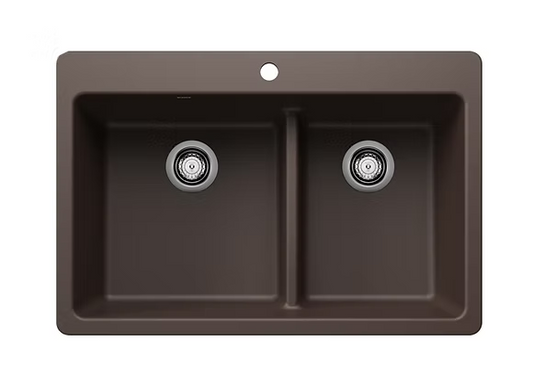 PROHS - Kitchen Sinks - Blanco Liven 60-40 Double Bowl Granite Composite Kitchen Sink