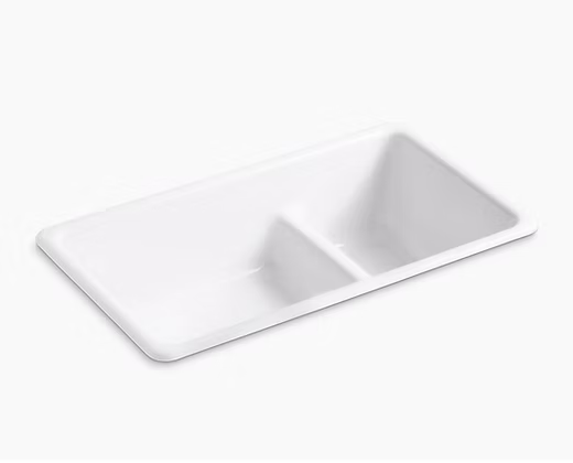 PROHS - Kitchen Sink - KOHLER Iron Tones 70/30 Cast Iron Reversible Undermount or Drop-in Kitchen Sink