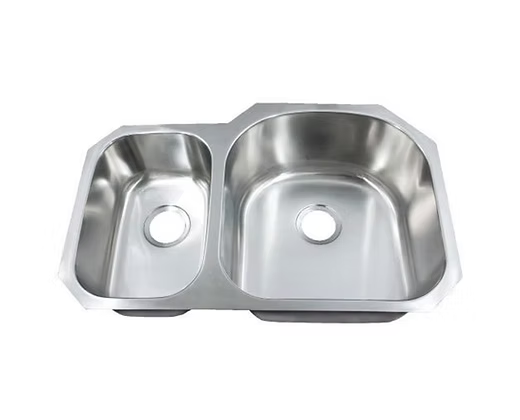 PROHS - Kitchen Sink -  PROHS 30/70 Double Bowl Stainless Steel Undermount Kitchen Sink