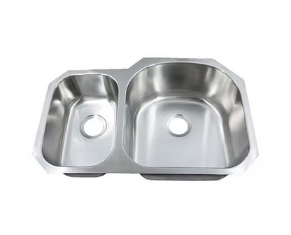 PROHS - Kitchen Sink -  PROHS 30/70 Double Bowl Stainless Steel Undermount Kitchen Sink