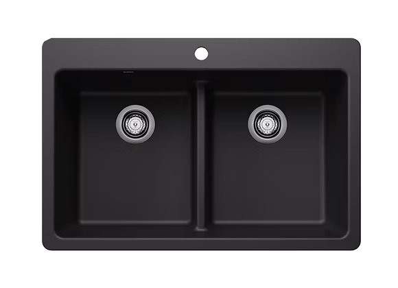 PROHS - Kitchen Sinks - Blanco Liven Equal Double Bowl Granite Composite Kitchen Sink