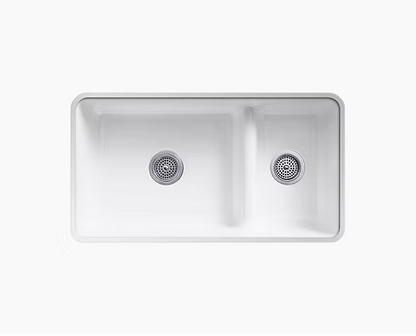 PROHS - Kitchen Sink - KOHLER Iron Tones 70/30 Cast Iron Reversible Undermount or Drop-in Kitchen Sink