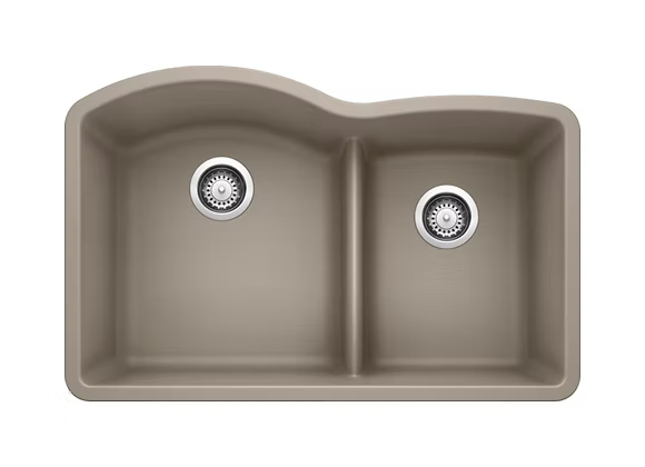 PROHS - Kitchen Sinks - Blanco Diamond Low Divide 60-40 Granite Composite Kitchen Sink