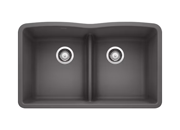 PROHS - Kitchen Sinks - Blanco Diamond Equal Low Divide Granite Composite Kitchen Sink