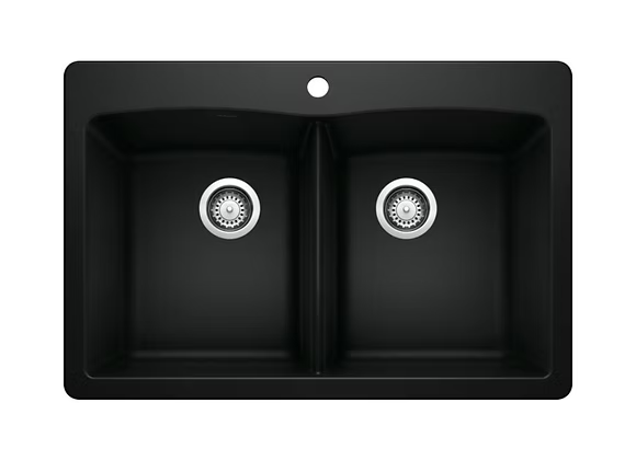 PROHS - Kitchen Sinks - Blanco Diamond Equal Double Bowl Granite Composite Kitchen Sink