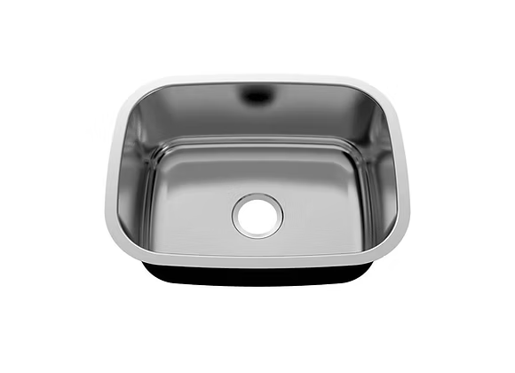 PROHS - Kitchen Sink -  PROHS 16g Medium Single Bowl Stainless Steel Undermount Kitchen Sink