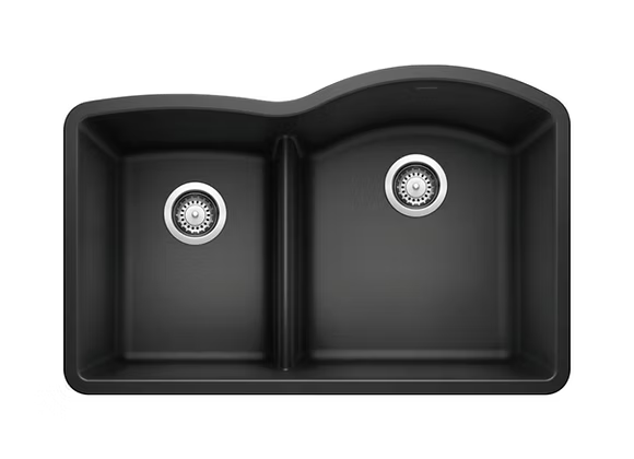 PROHS - Kitchen Sinks - Blanco Diamond Low Divide 40-60 Granite Composite Kitchen Sink