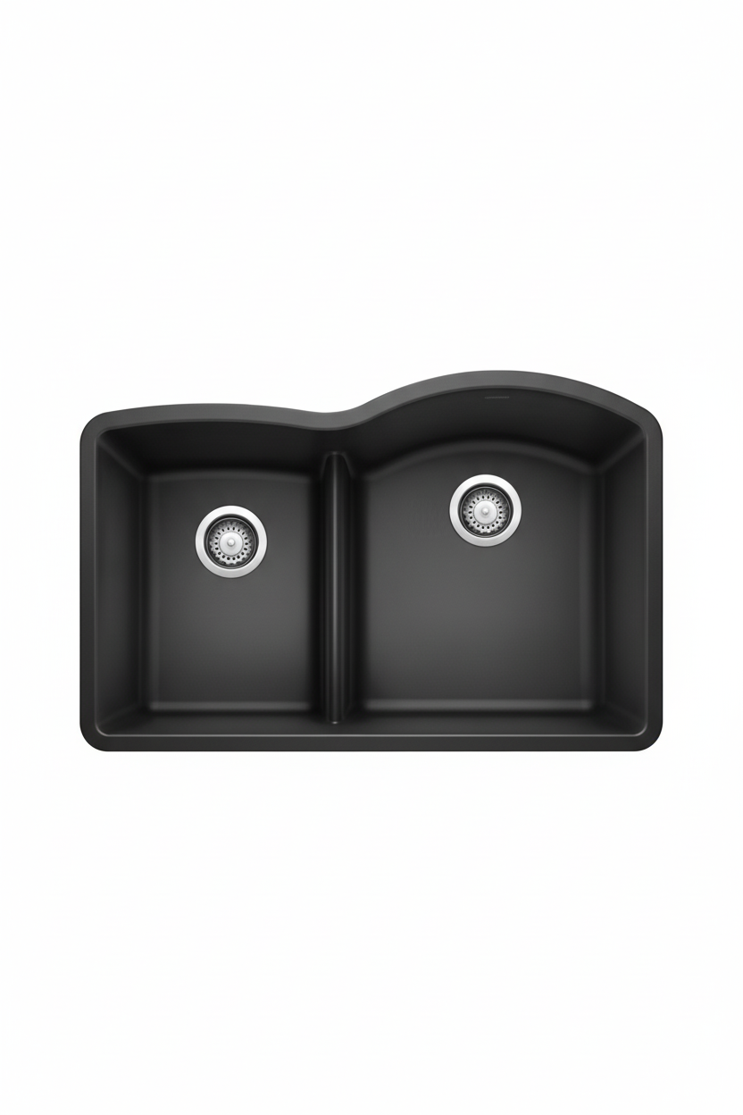 PROHS - Kitchen Sinks - Blanco Diamond Low Divide 40-60 Granite Composite Kitchen Sink