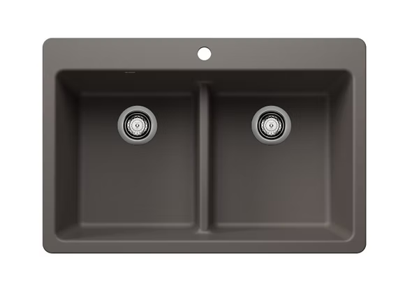 PROHS - Kitchen Sinks - Blanco Liven Equal Double Bowl Granite Composite Kitchen Sink