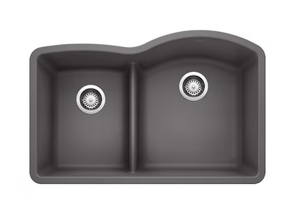PROHS - Kitchen Sinks - Blanco Diamond Low Divide 40-60 Granite Composite Kitchen Sink