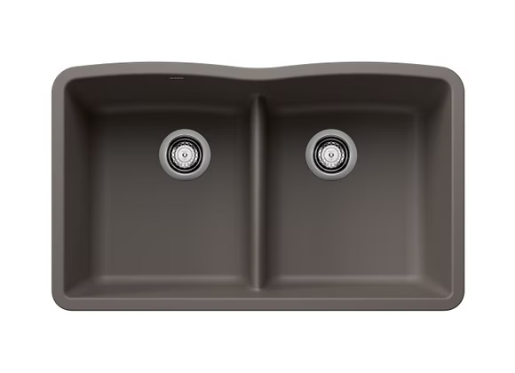 PROHS - Kitchen Sinks - Blanco Diamond Equal Low Divide Granite Composite Kitchen Sink