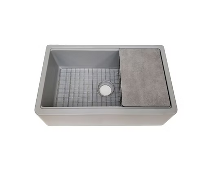 PROHS - Kitchen Sinks - Q Ancona Apron Front Ledged Granite Composite Kitchen Sink