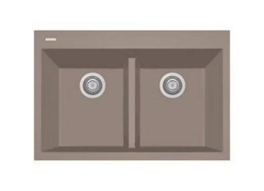 PROHS - Kitchen Sinks - Q Milano 50-50 Low Divide Granite Composite Kitchen Sink