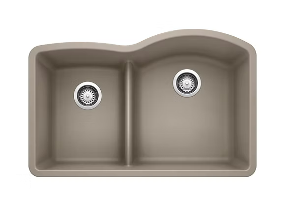 PROHS - Kitchen Sinks - Blanco Diamond Low Divide 40-60 Granite Composite Kitchen Sink