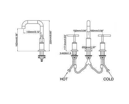 PROHS - Vanity Faucet - KINGMORE Tenuto Vanity Faucet