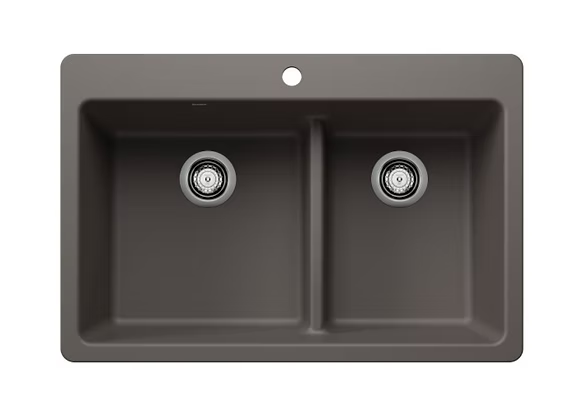 PROHS - Kitchen Sinks - Blanco Liven 60-40 Double Bowl Granite Composite Kitchen Sink