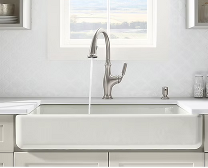 PROHS - Kitchen Sink - KOHLER Whitehaven 60/40 Cast Iron Short Apron Kitchen Sink
