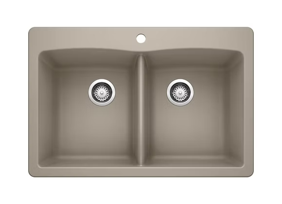 PROHS - Kitchen Sinks - Blanco Diamond Equal Double Bowl Granite Composite Kitchen Sink