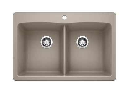 PROHS - Kitchen Sinks - Blanco Diamond Equal Double Bowl Granite Composite Kitchen Sink