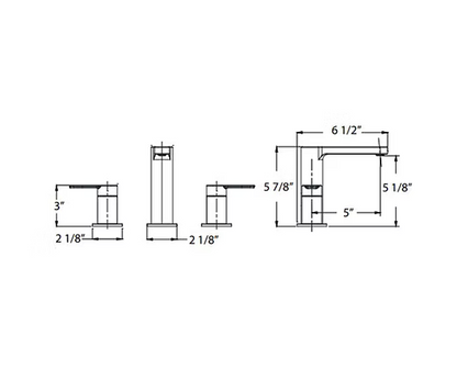 PROHS - Vanity Faucet - HUNTINGTON BRASS Tazio Widespread Vanity Faucet