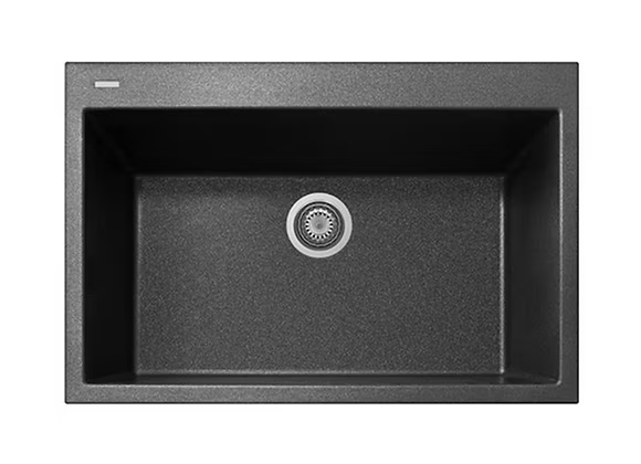 PROHS - Kitchen Sinks - Q Napoli Large Granite Composite Single Bowl Kitchen Sink