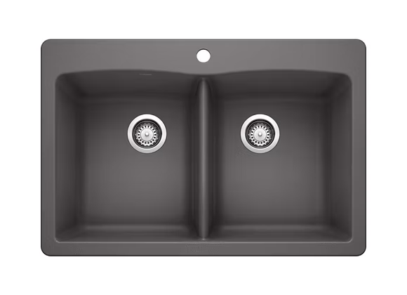 PROHS - Kitchen Sinks - Blanco Diamond Equal Double Bowl Granite Composite Kitchen Sink