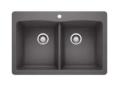 PROHS - Kitchen Sinks - Blanco Diamond Equal Double Bowl Granite Composite Kitchen Sink