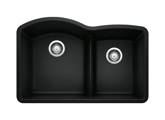 PROHS - Kitchen Sinks - Blanco Diamond Low Divide 60-40 Granite Composite Kitchen Sink