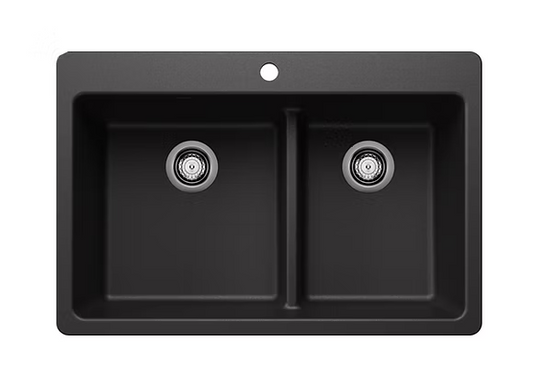 PROHS - Kitchen Sinks - Blanco Liven 60-40 Double Bowl Granite Composite Kitchen Sink
