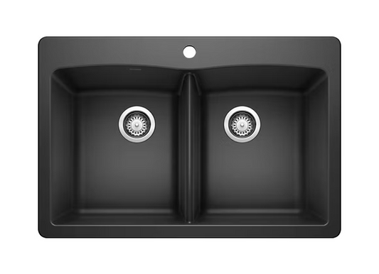 PROHS - Kitchen Sinks - Blanco Diamond Equal Double Bowl Granite Composite Kitchen Sink