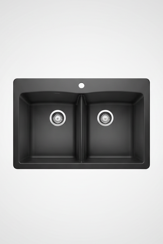 PROHS - Kitchen Sinks - Blanco Diamond Equal Double Bowl Granite Composite Kitchen Sink