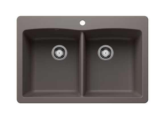 PROHS - Kitchen Sinks - Blanco Diamond Equal Double Bowl Granite Composite Kitchen Sink