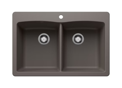 PROHS - Kitchen Sinks - Blanco Diamond Equal Double Bowl Granite Composite Kitchen Sink