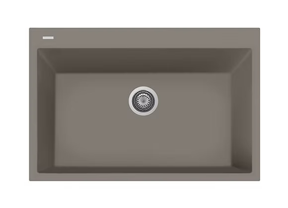 PROHS - Kitchen Sinks - Q Napoli Large Granite Composite Single Bowl Kitchen Sink